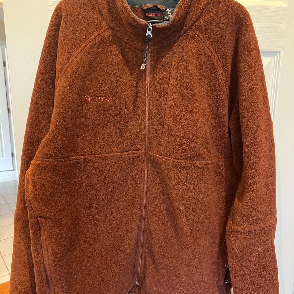 Marmot Men’s Burnt Orange/Brown Full-Zip Jacket